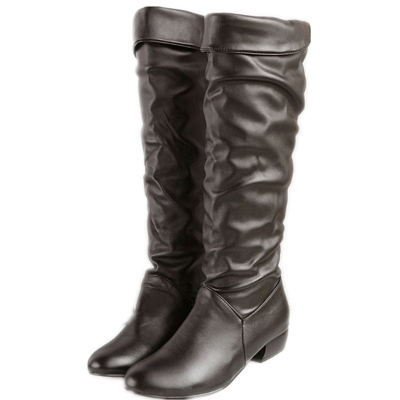 Plus size 34-43 fashion new arrival Winter Mid-Calf Women Boots
